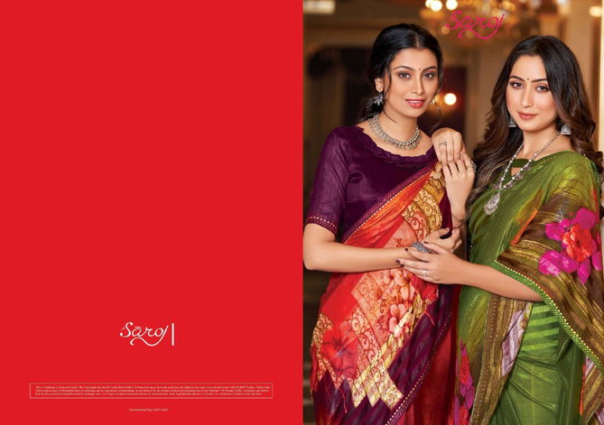 Saroj Dolly Soft Printed Ethnic Wear Satin Latest Designer Saree Collection